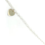 Sterling Silver with Gold Plated Heart Disc Bracelet 58 + 70