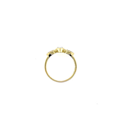 9ct Gold Three Pear CZ Ring GRZ368