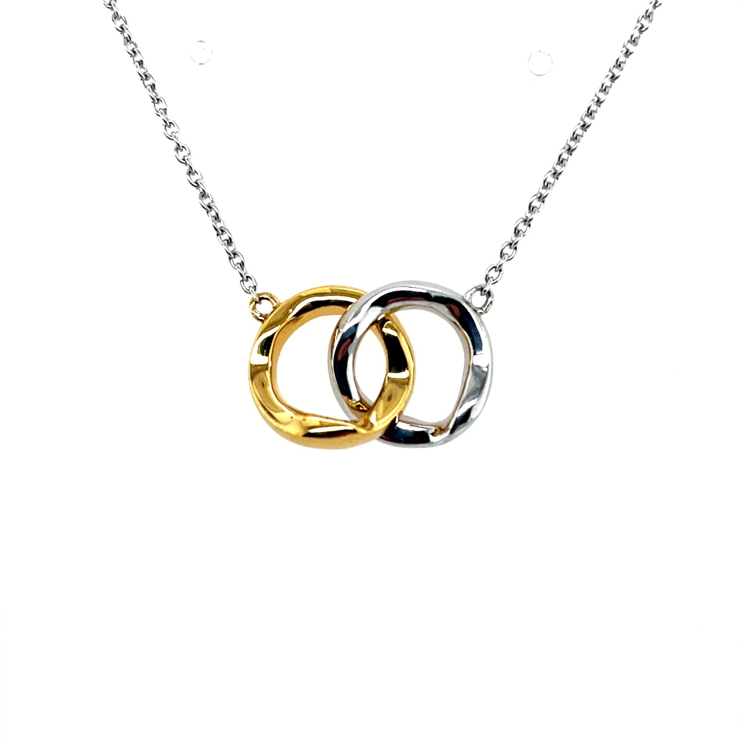Sterling Silver Gold-plated Interlocking Circles Pendant SP5973/G