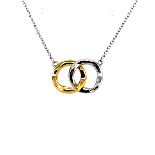 Sterling Silver Gold-plated Interlocking Circles Pendant SP5973/G