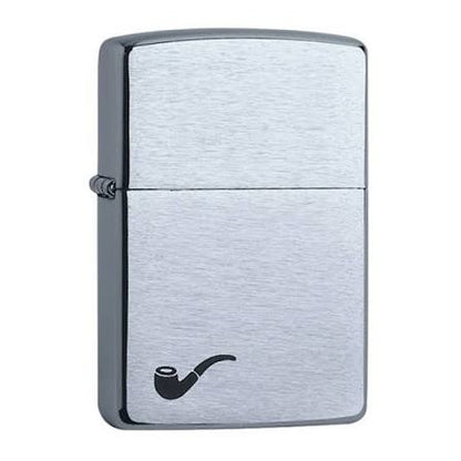 Zippo Brushed Chrome Pipe Windproof Lighter 60001199