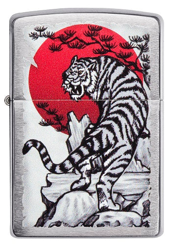 Zippo Chrome Japan Tiger Windproof Lighter 60004590