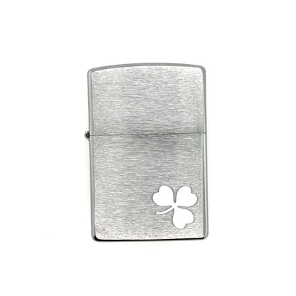 Zippo Lighter Steel White Shamrock 60007598
