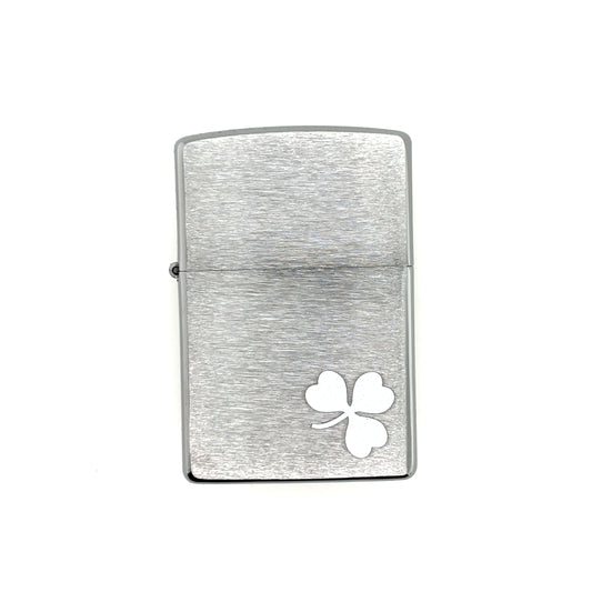 Zippo Lighter Steel White Shamrock 60007598