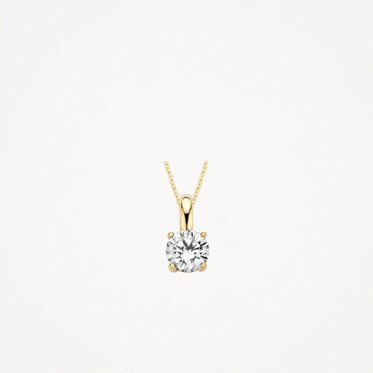 Blush Necklace 6053YZI - 14k Yellow gold with zirconia