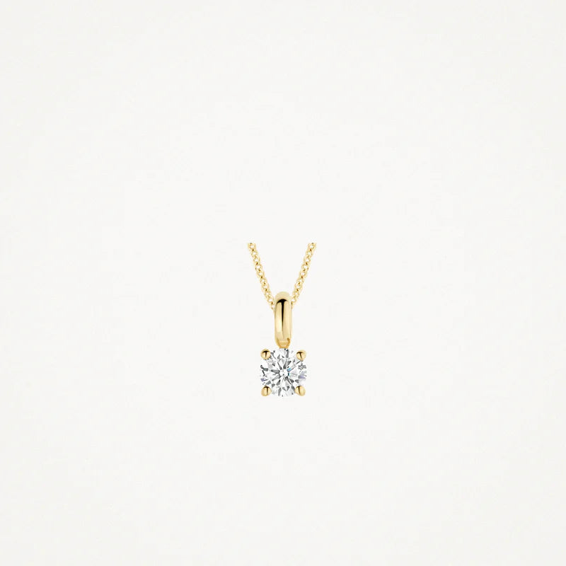 Blush Necklace 6092YZI - 14k Yellow gold with zirconia