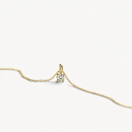 Blush Necklace 6092YZI - 14k Yellow gold with zirconia