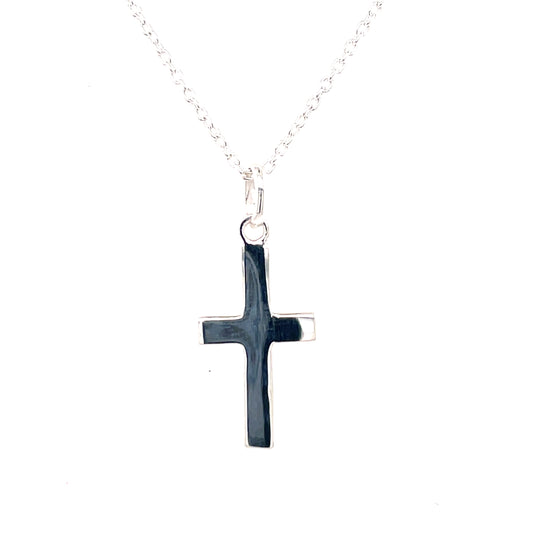 Sterling Silver Plain Polished Cross 64