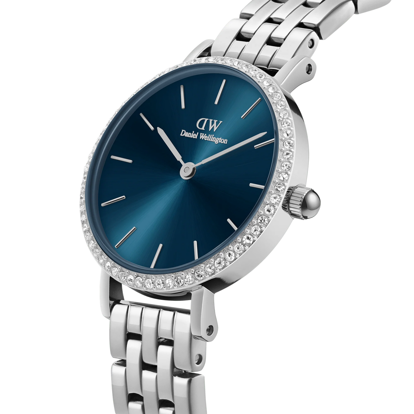 Daniel Wellington Petite Lumine Bezel 5-Link Arctic Silver DW00100664