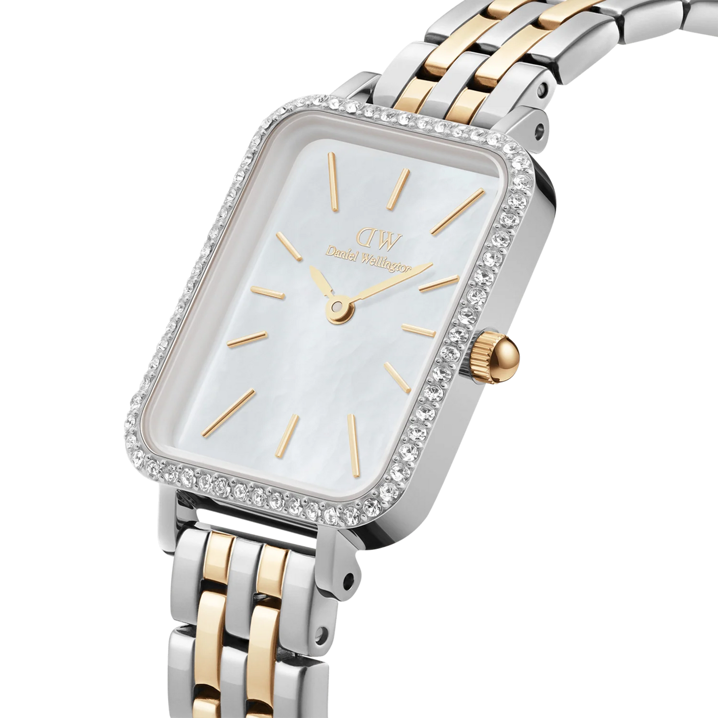 Daniel Wellington Quadro Lumine Bezel 5-Link Two-Tone MOP DW00100671