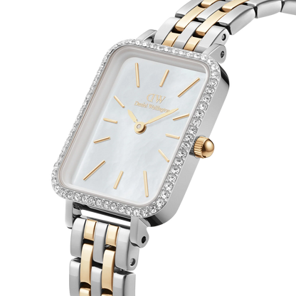Daniel Wellington Quadro Lumine Bezel 5-Link Two-Tone MOP DW00100671