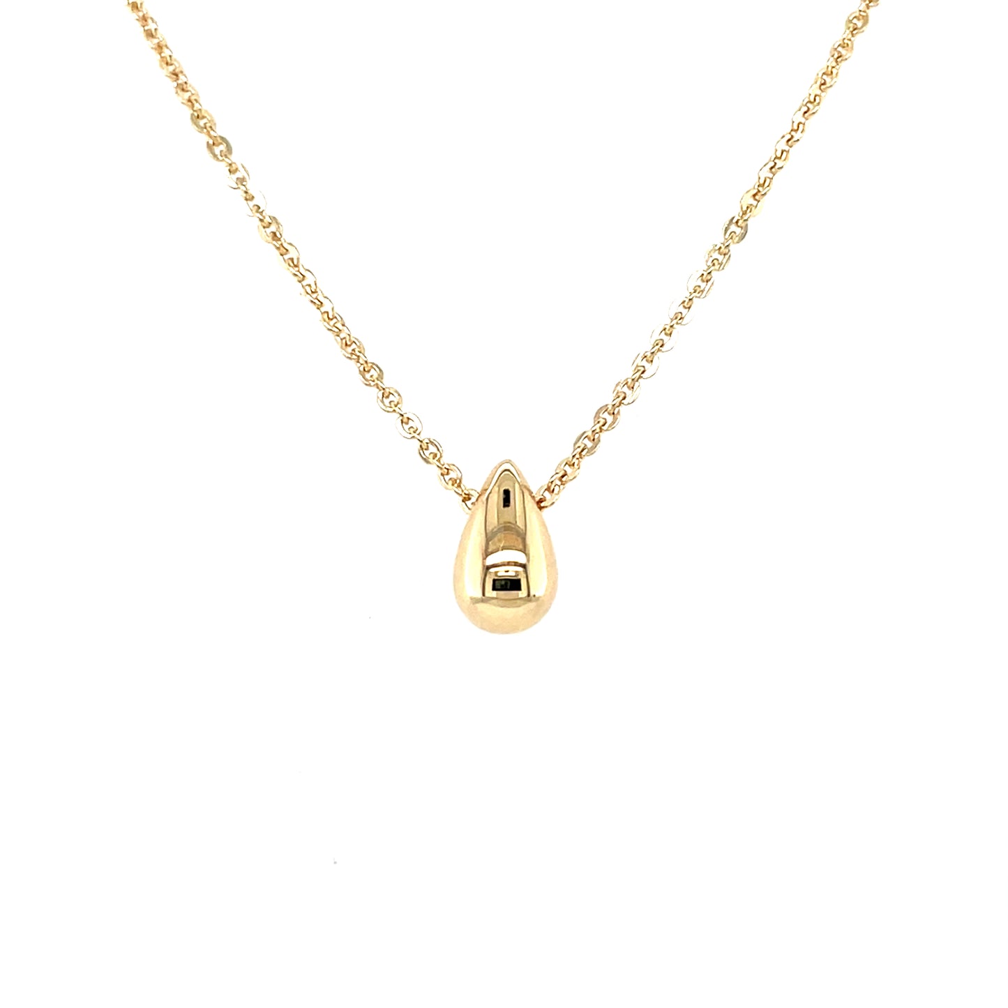 Silver Gold-plated Teardrop Necklace SP6759