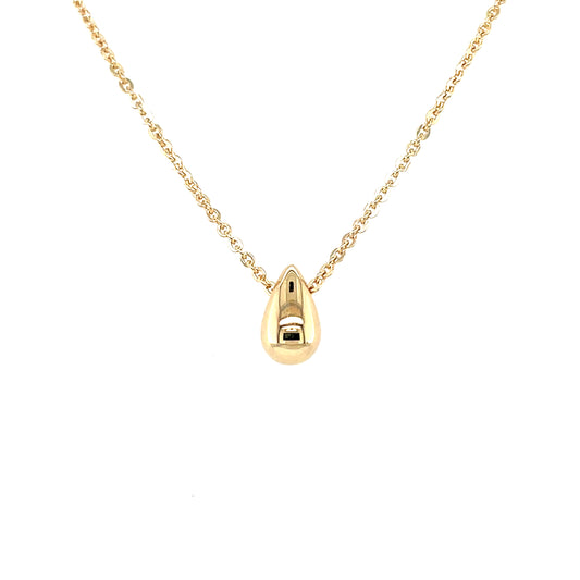 Silver Gold-plated Teardrop Necklace SP6759