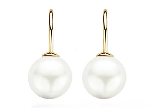 Blush Earrings 7050YPW - 14k Yellow Gold with Swarovski pearl