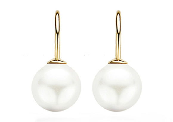Blush Earrings 7050YPW - 14k Yellow Gold with Swarovski pearl