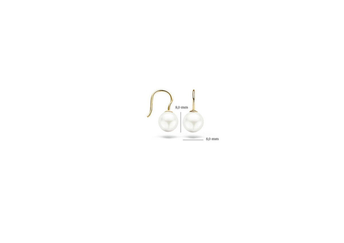 Blush Earrings 7050YPW - 14k Yellow Gold with Swarovski pearl