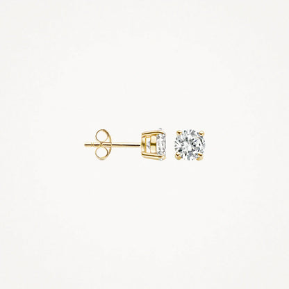 Blush Ear studs 7053YZI - 14k 5mm Yellow Gold with Zirconia