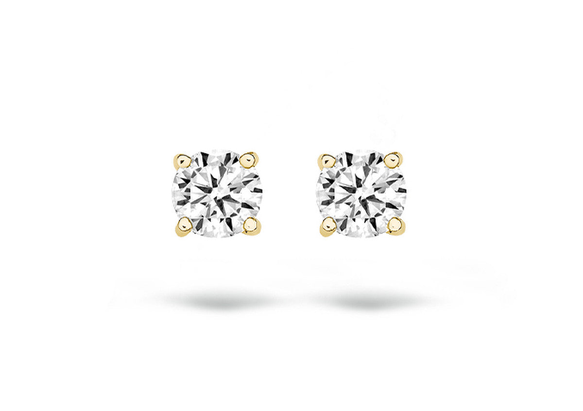 Blush Ear studs 7127YZI - 14k Yellow Gold with Zirconia