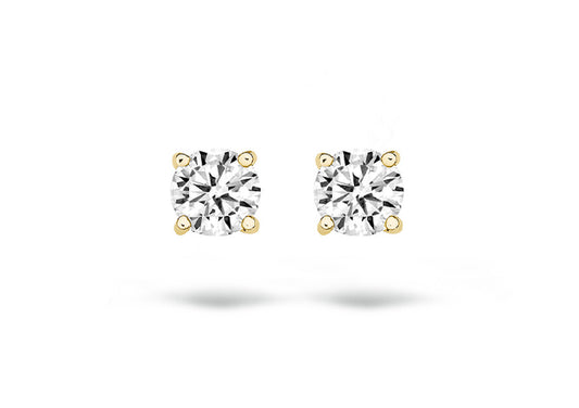 Blush Ear studs 7127YZI - 14k Yellow Gold with Zirconia