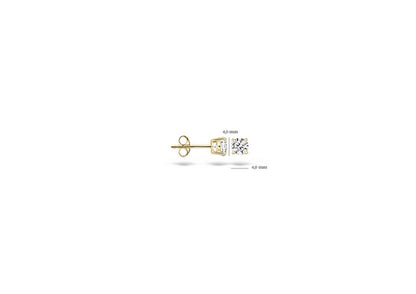 Blush Ear studs 7127YZI - 14k Yellow Gold with Zirconia