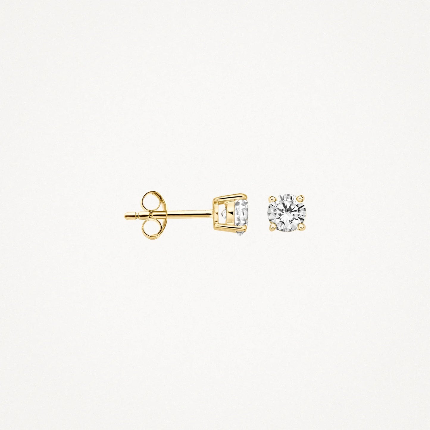 Blush Ear studs 7127YZI - 14k Yellow Gold with Zirconia