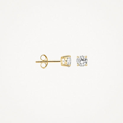 Blush Ear studs 7127YZI - 14k Yellow Gold with Zirconia