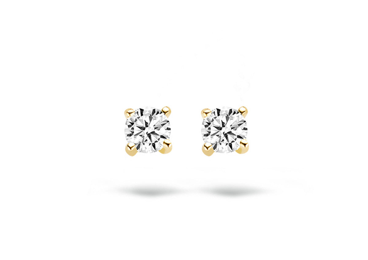 Blush Ear studs 7128YZI - 14k Yellow gold with zirconia