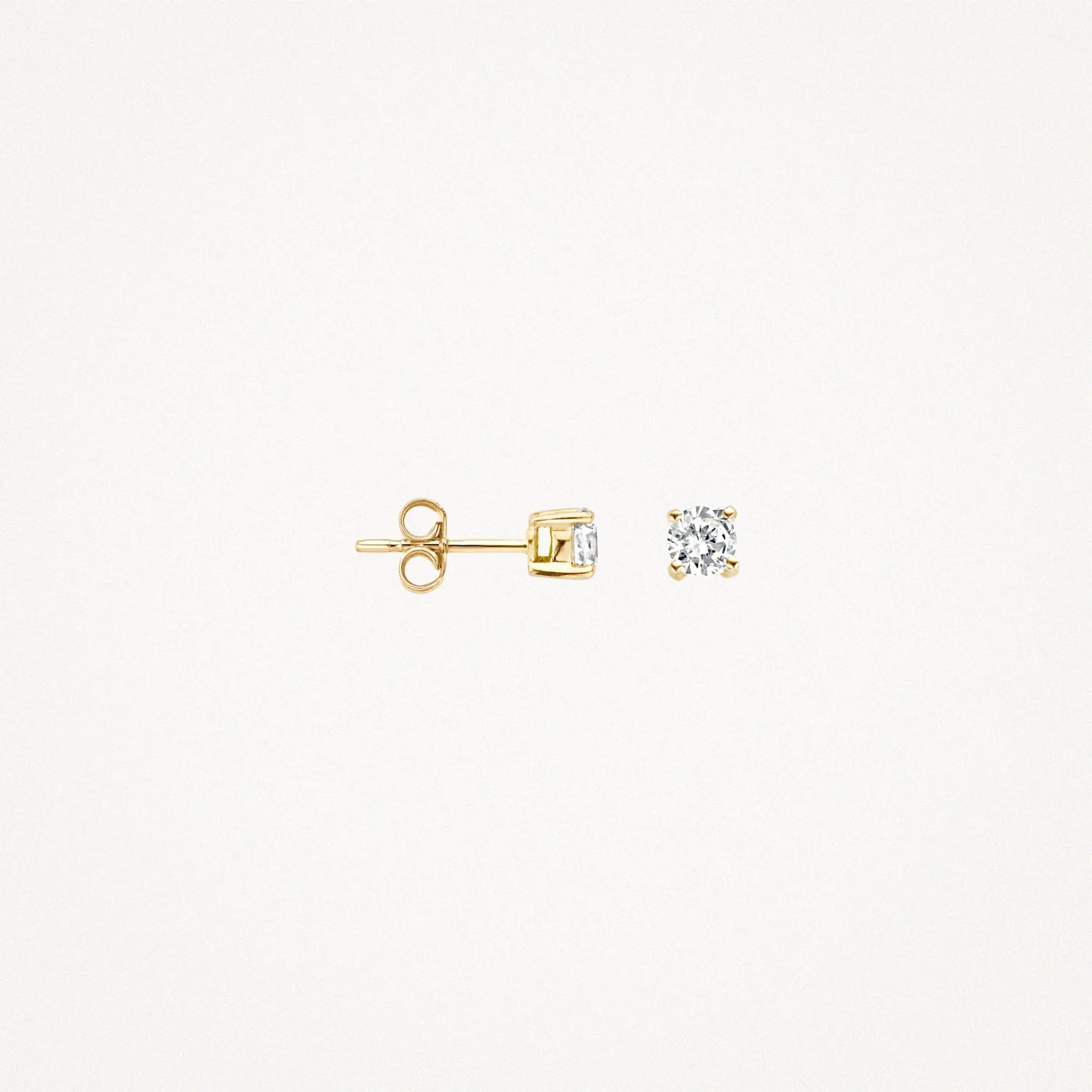 Blush Ear studs 7128YZI - 14k Yellow gold with zirconia