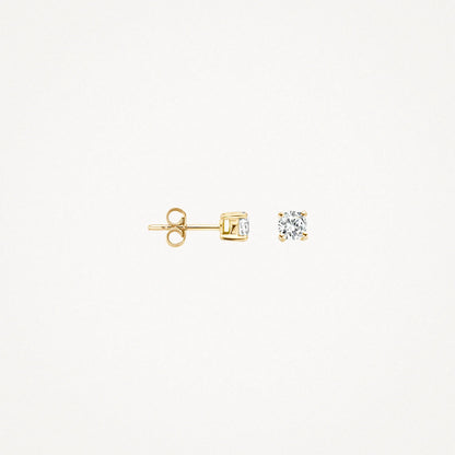 Blush Ear studs 7128YZI - 14k Yellow gold with zirconia