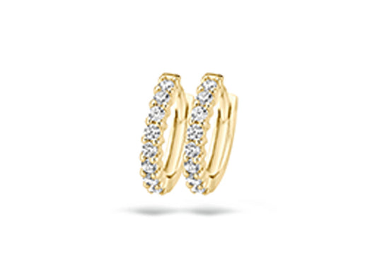 Blush Earrings 7134YZI - 14k Yellow Gold Huggies with zirconia