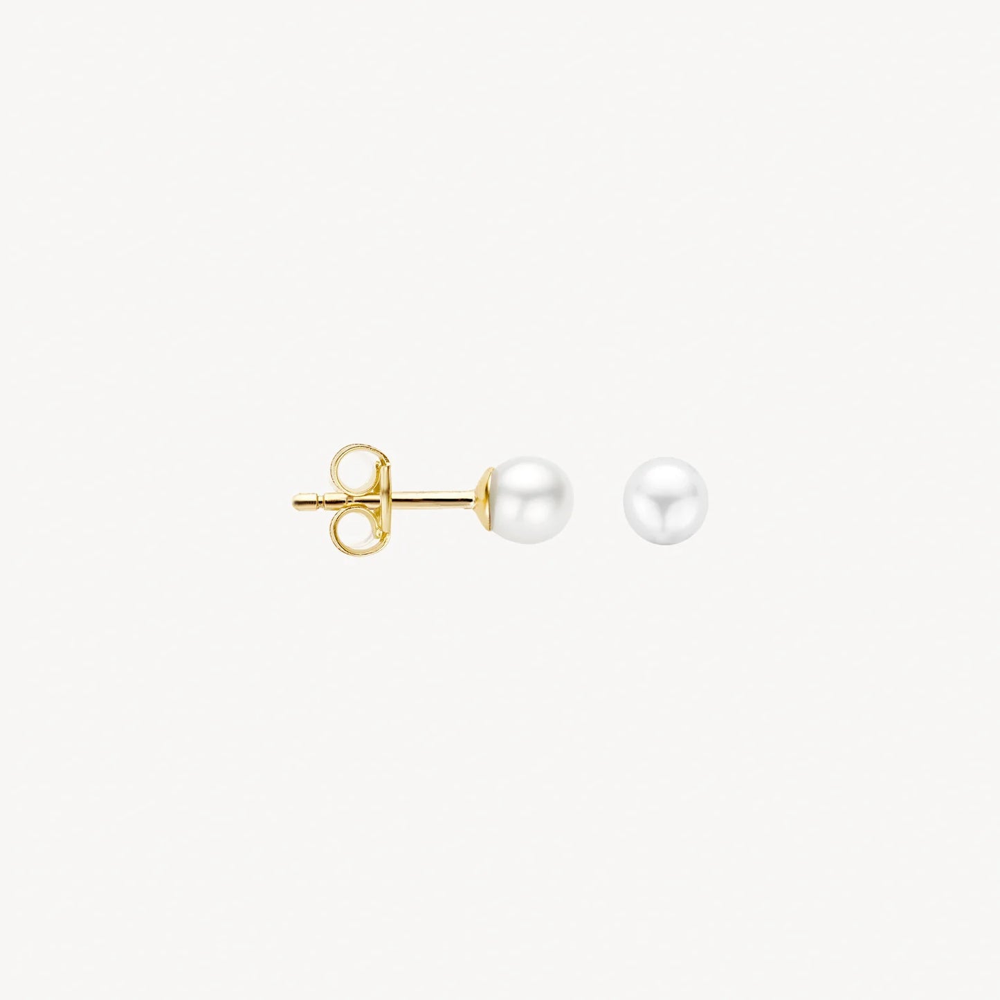 Blush Ear studs 7136YPW - 14k Yellow gold with 4mm freshwater pearl