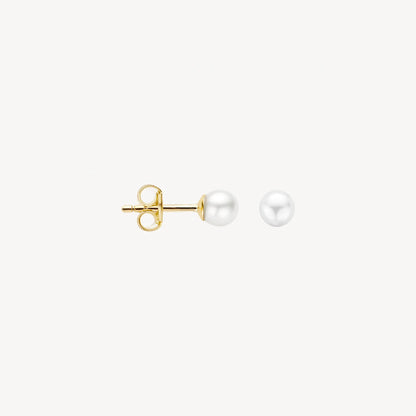 Blush Ear studs 7136YPW - 14k Yellow gold with 4mm freshwater pearl