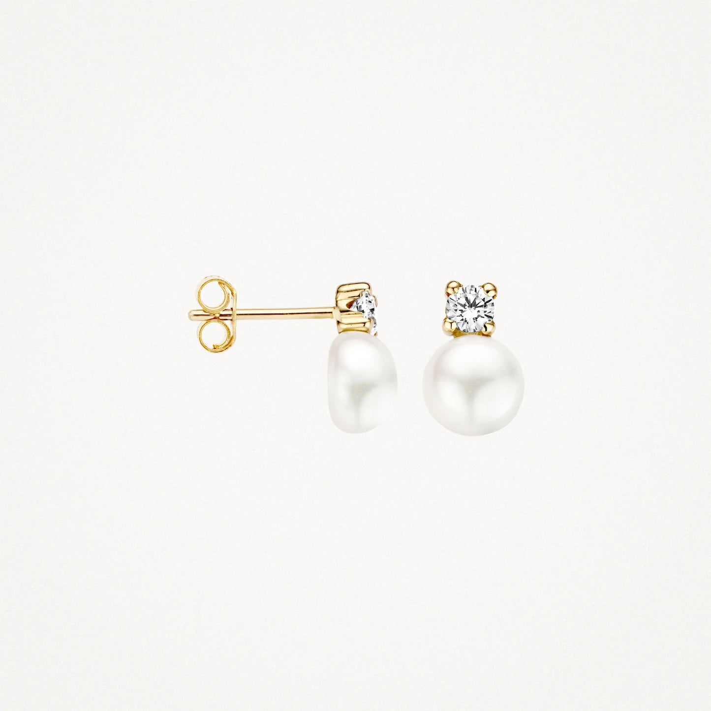 Blush Earrings 7147YPW - 14k Yellow gold with freshwater pearl