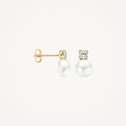 Blush Earrings 7147YPW - 14k Yellow gold with freshwater pearl