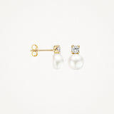 Blush Earrings 7147YPW - 14k Yellow gold with freshwater pearl