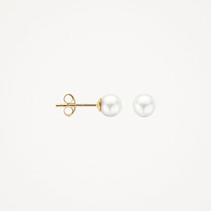 Blush Earrings 7149YPW - 14k Yellow gold with 5mm freshwater pearl