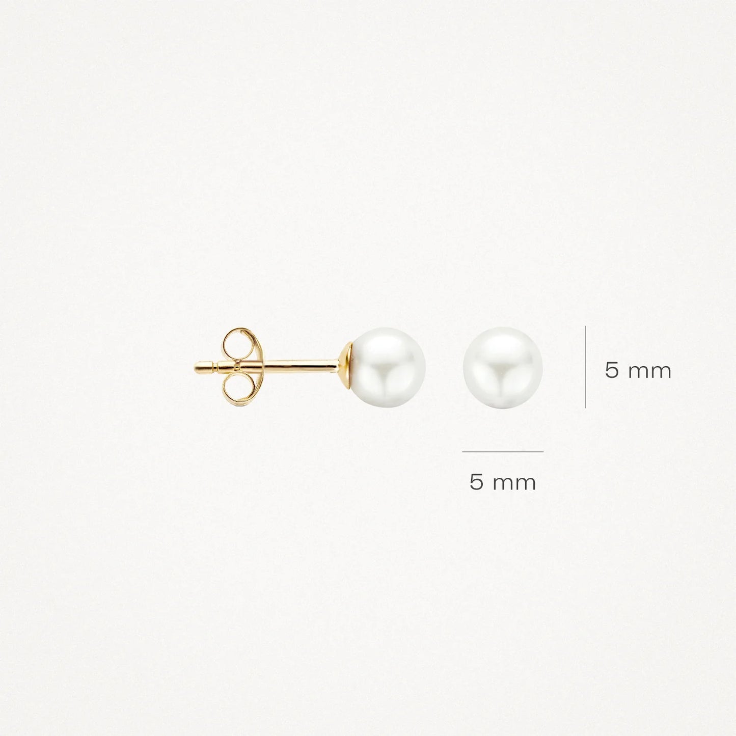 Blush Earrings 7149YPW - 14k Yellow gold with 5mm freshwater pearl