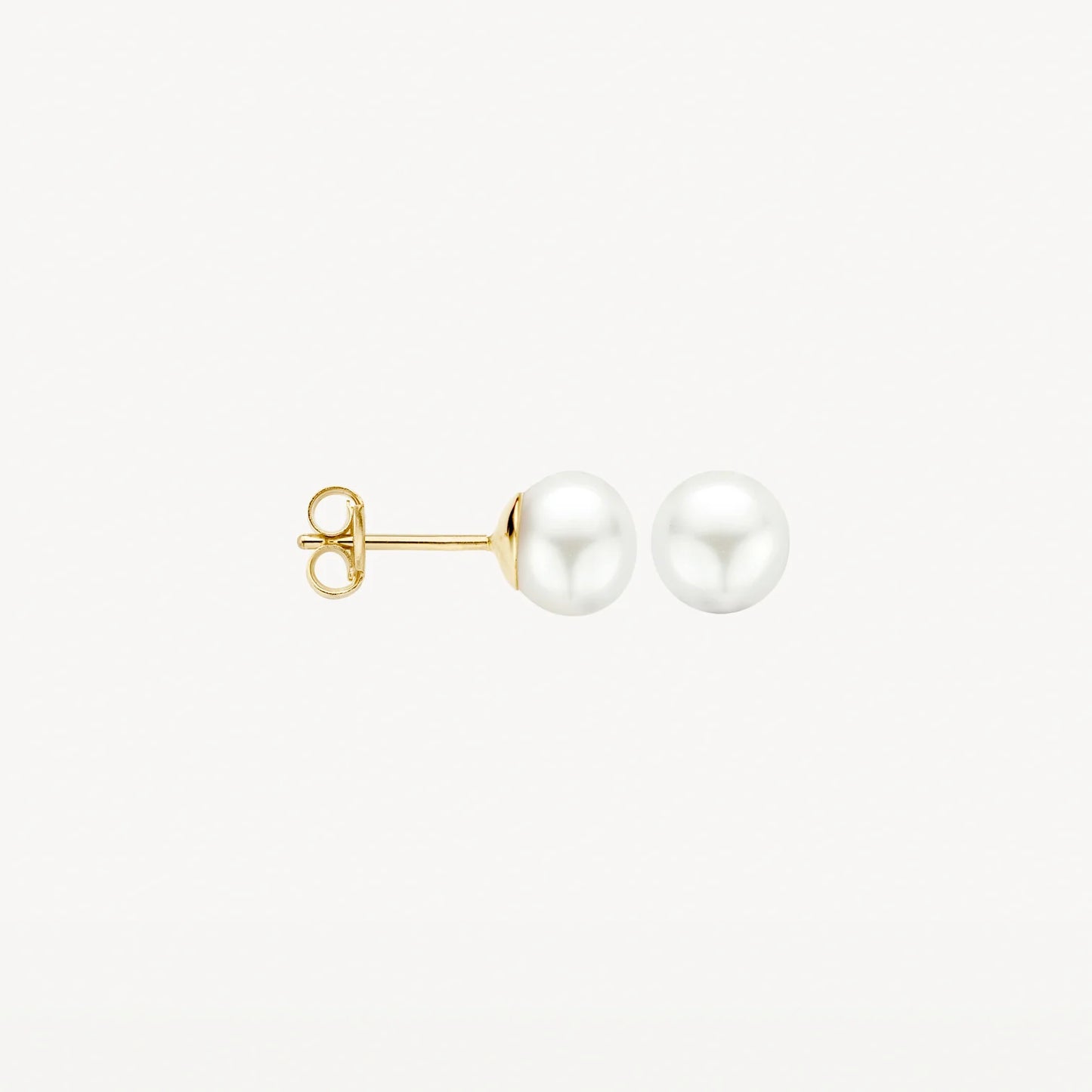 Blush Earrings 7150YPW - 14k Yellow gold with 6mm freshwater pearl