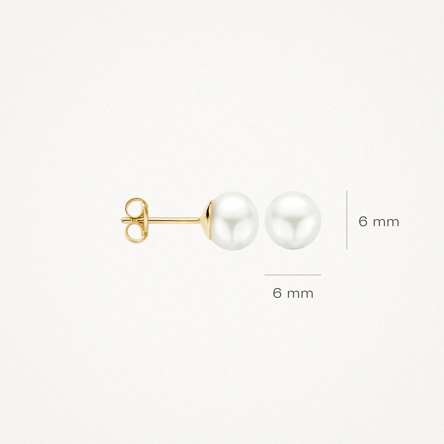 Blush Earrings 7150YPW - 14k Yellow gold with 6mm freshwater pearl