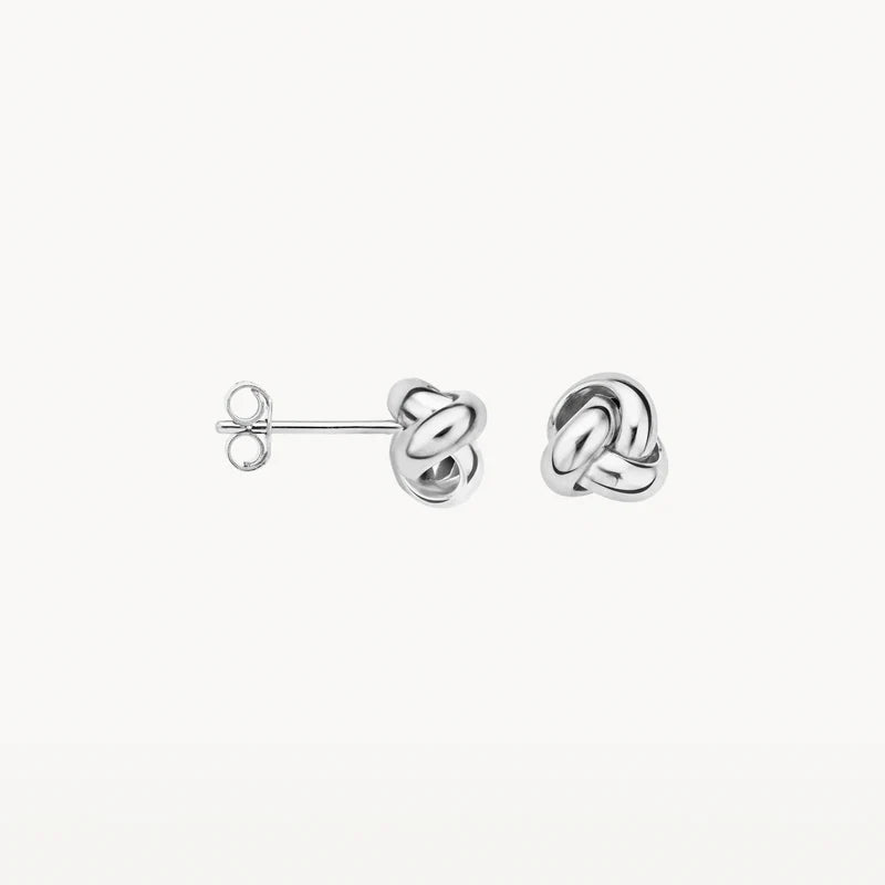 Blush Ear studs 7157WGO - 14k White gold Knot Studs