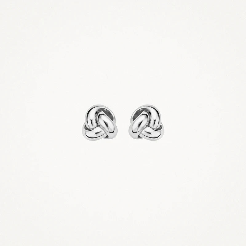 Blush Ear studs 7157WGO - 14k White gold Knot Studs