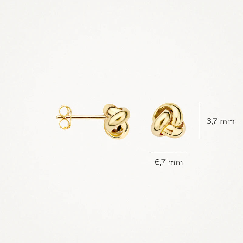 Blush Ear studs 7157YGO - 14k Yellow gold Knot Studs