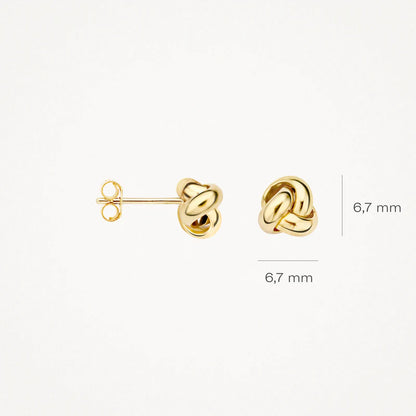 Blush Ear studs 7157YGO - 14k Yellow gold Knot Studs