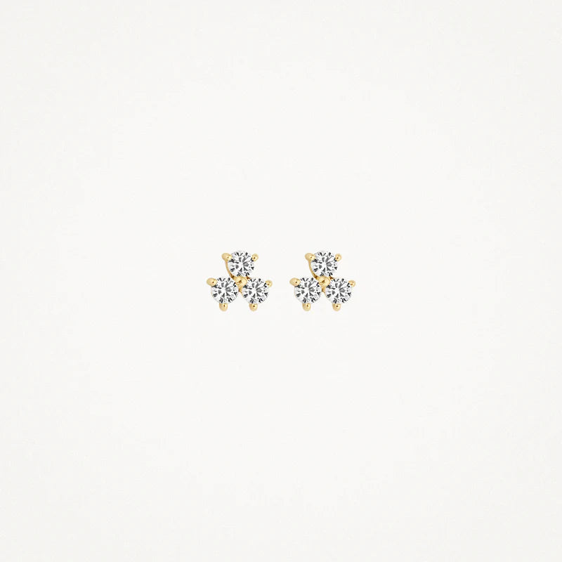 Blush Ear studs 7197YZI - 14k Yellow gold with zirconia