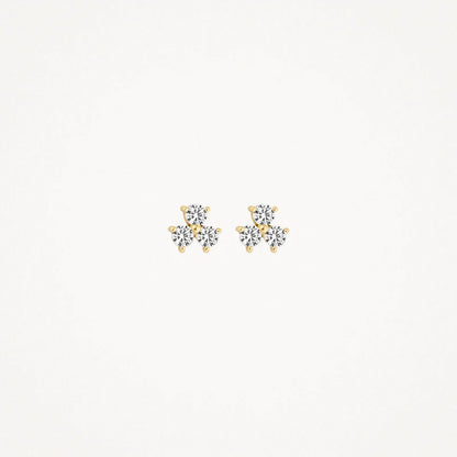 Blush Ear studs 7197YZI - 14k Yellow gold with zirconia