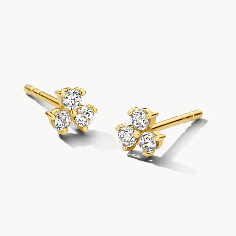 Blush Ear studs 7197YZI - 14k Yellow gold with zirconia