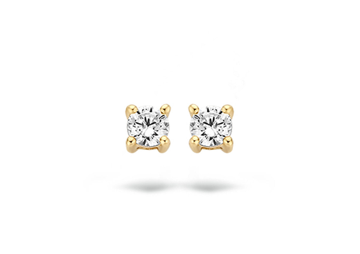 Blush Earrings 7211YZI - 14k Yellow Gold Zirconia studs