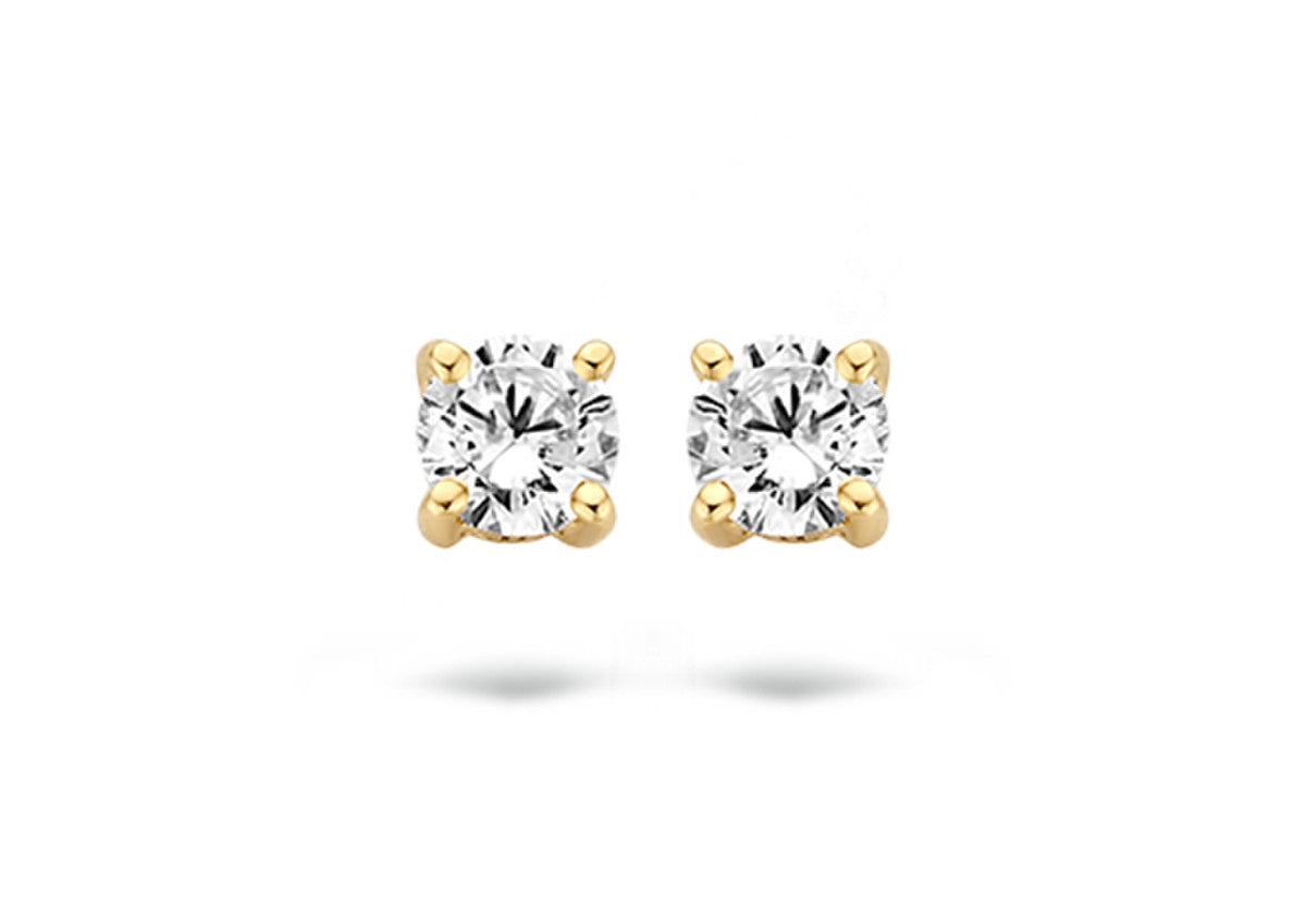 Blush Ear studs 7212YZI - 14k Yellow gold Zirconia studs