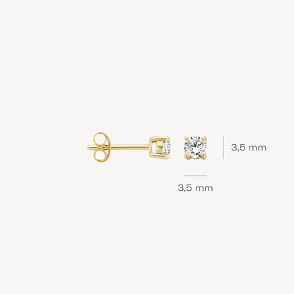 Blush Ear studs 7212YZI - 14k Yellow gold Zirconia studs