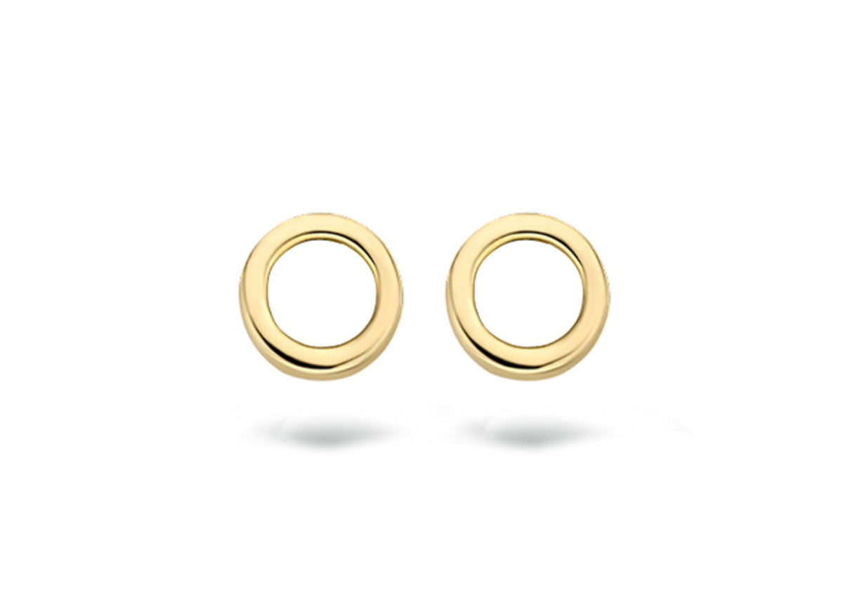 Blush Earrings 7244YGO - 14k Yellow Gold Circle Studs